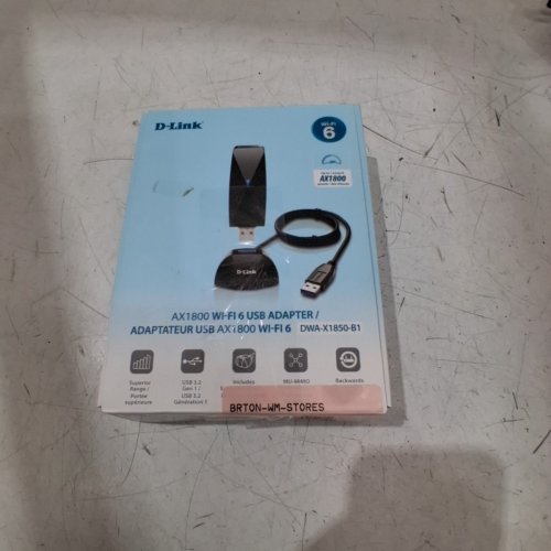 D-LINK AX1800 WI-FI 6 USB ADAPTER - USB 3.2 GEN 1 - BLACK (MODEL: DWA-X1850-B1) image 4