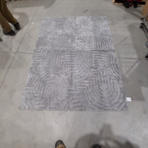 AG HOME WASHABLE BOHO NON-SLIP AREA RUG - 5FT X 7FT - GREY image 2