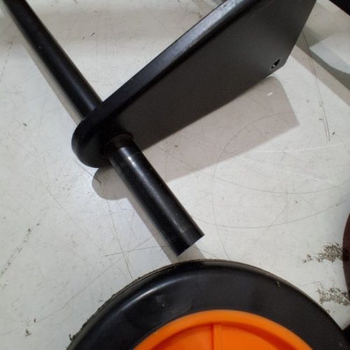 HEAVY-DUTY FOLDING STAIR CLIMBING CART WITH TELESCOPING HANDLE & 6 WHEELS - 220LBS CAP - BLACK / ORANGE (MODEL: KT-2025D) image 5