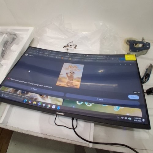 GAWFOLK 32" CURVED GAMING MONITOR WITH FREESYNC - HDMI AND DISPLAYPORT - 1080P FHD - 240HZ - 1800R - BLACK (MODEL: GF320C) image 2