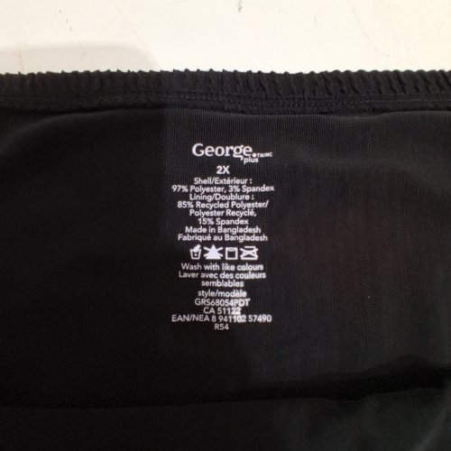 WOMEN'S GEORGE PLUS RIBBED SWIM BOTTOMS - 2XL - BLACK (STYLE: GRS68054PDT) image 3