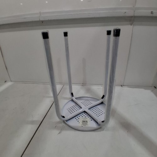 HOMETRENDS METAL STOOL - 17.7" - WHITE (MODEL: FF-MG3045W) image 4