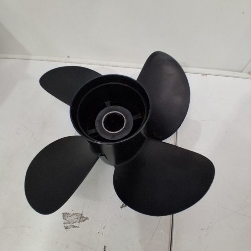 METAL HEAVY DUTY BOAT PROPELLER WITH FOUR BLADES - 14D X 17P - BLACK image 2