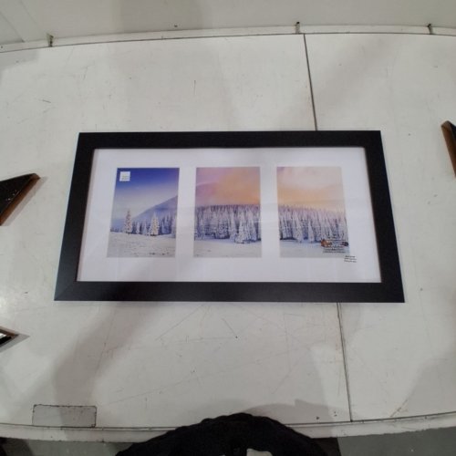 KIERA GRACE LANGFORD MATTED CLASSIC PICTURE FRAME WITH 3 MATTED OPENINGS - 10" X 20" - 5" X 7" (WITH MATTING) - BLACK/WHITE - (MODEL: PH43263-6) image 2