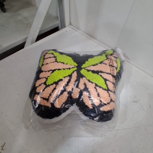 ZADORA BUTTERFLY DECORATIVE PILLOW - BLACK, PINK, AND GREEN (MODEL: F314301) image 3