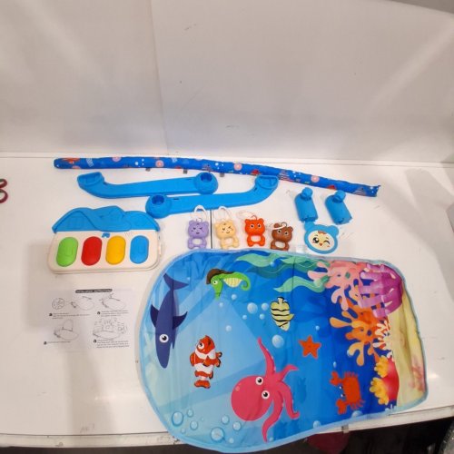 CAUNEDY BABY GYM PLAYMAT WITH MUSIC - 0-12M+ - MULTICOLOUR/OCEAN THEME (MODEL: 608-8A) image 3