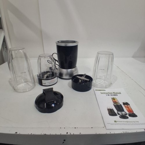 2-IN-1 BLENDER - 120V, 1200W - 37 OZ, 32 OZ AND 23 OZ CUPS WITH 2 SPOUT LIDS - BLACK AND SILVER (MODEL: BL916-2-1200AB) image 4