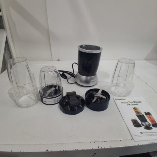 2-IN-1 BLENDER - 120V, 1200W - 37 OZ, 32 OZ AND 23 OZ CUPS WITH 2 SPOUT LIDS - BLACK AND SILVER (MODEL: BL916-2-1200AB) image 6