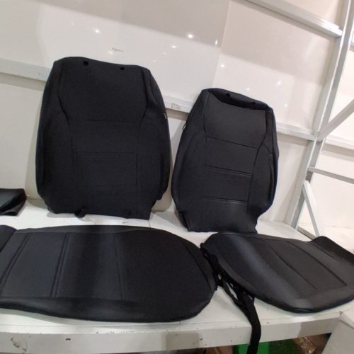 DRCARNOW LEATHER FRONT SEAT COVERS, FORD F150 - BLACK (MODEL: DR000235-BH-1) image 3