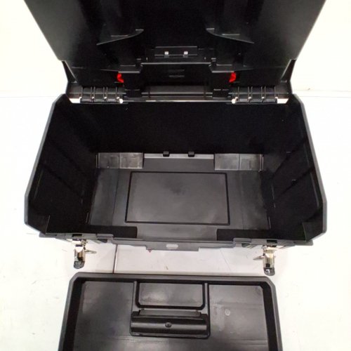 CRAFTSMAN PLASTIC LOCKABLE ROLLING TOOL BOX - 20L - BLACK/RED (MODEL: CMST18614) image 3