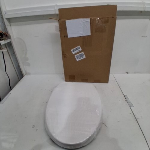 GARVEE SOFT CLOSE HINGE NON-SLIP ELONGATED TOILET SEAT - 18.5" - WHITE (MODEL: PH0_16EXDA3Y) image 2
