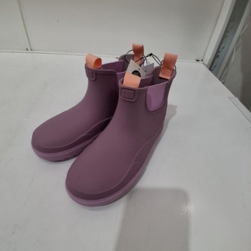 GEORGE GIRLS' RUBBER RAIN BOOTS - SIZE 1 - PURPLE (STYLE: 67JUMPM26) image 3