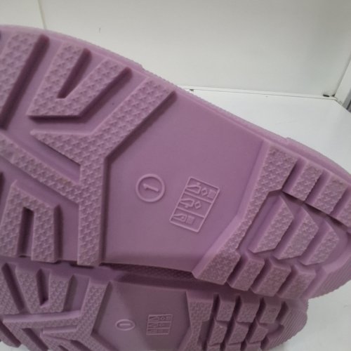 GEORGE GIRLS' RUBBER RAIN BOOTS - SIZE 1 - PURPLE (STYLE: 67JUMPM26) image 4