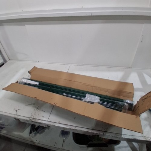 10PK METAL GARDEN FENCE POSTS WITH U-CHANNEL - 6FT - GREEN image 2