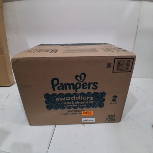 186PK PAMPERS SWADDLERS DISPOSABLE DIAPERS - SIZE 2 image 2
