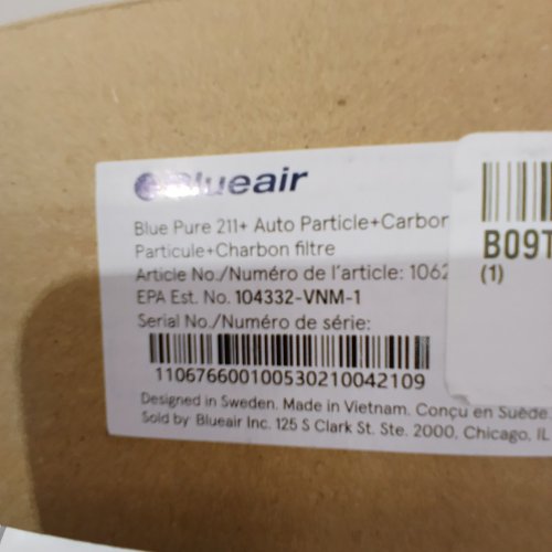 BLUEAIR BLUE GENUINE 211+ AUTO AIR PURIFIER REPLACEMENT FILTER - 12" X 21" X 3" - WHITE (MODEL: 106236) image 5