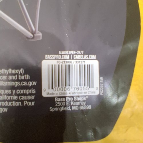BPS BIG OUTDOORSMAN XL FOLDING CHAIR WITH SIDE POCKET - 400LBS MAX - BLACK/GREY - (MODEL: 331271) image 2