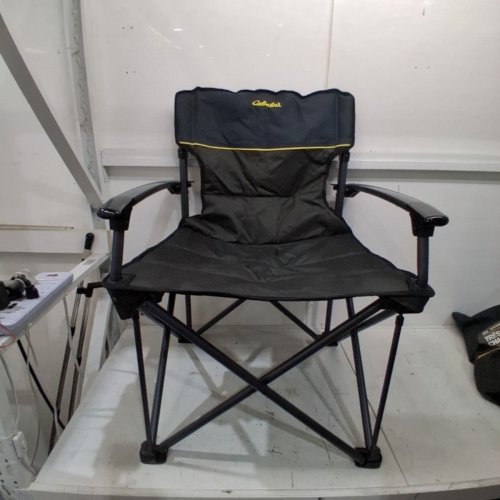 BPS BIG OUTDOORSMAN XL FOLDING CHAIR WITH SIDE POCKET - 400LBS MAX - BLACK/GREY - (MODEL: 331271) image 3