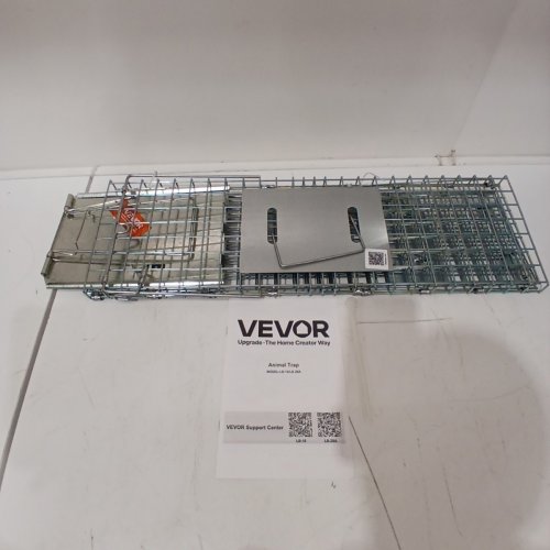 HUMANE ANIMAL TRAP - GALVANIZED IRON - 24" X 8" X 8" - SILVER (MODEL: LB-18) image 2