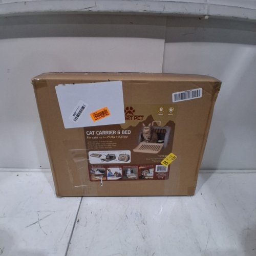 SPORT PET FOLDABLE/COLLAPSIBLE TRAVEL CAT CARRIER WITH BED - 15" X 18.5" X 14" - 25LBS CAPACITY - GREY (MODEL: ‎CM-0219-CS01) image 3