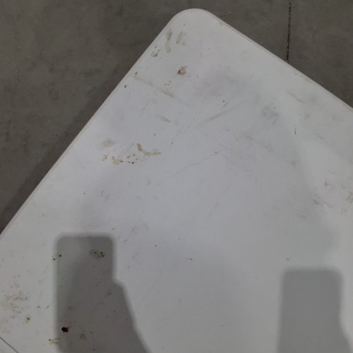 NFPSHOP PORTABLE PLASTIC FOLDING TABLE WITH HANDLE - 4FT - WHITE (MODEL: HC-298FT-WHITE) image 5