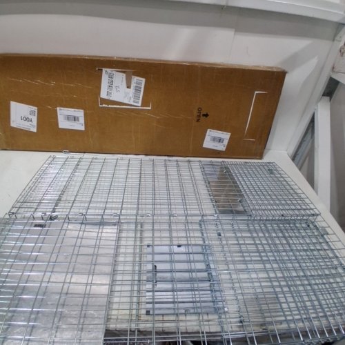 HOMEGROOVE EASY SET LIVE ANIMAL CAGE TRAP - 37" X 13.25" - GREY image 3