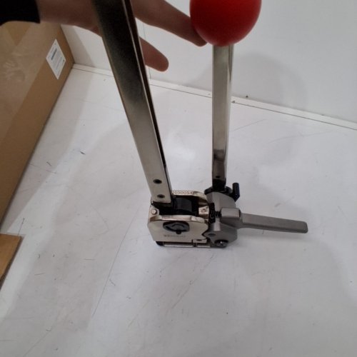 U.S. SOLID 3-IN-1 STEEL PACKAGING STRAPPING TOOL - TENSIONER / CRIMPER / CUTTER - 1/2",5/8",3/4" - SILVER/RED (MODEL: USS-ESM00006) image 3