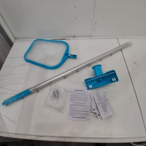 INTEX BASIC POOL MAINTENANCE WAND & NET FOR ABOVE GROUND POOLS - 94" - BLUE/ALUMINUM (MODEL: 28002E) image 2