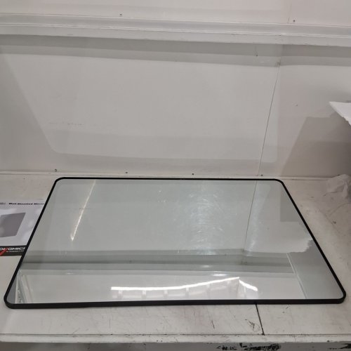 SONGMICS WALL MOUNTED RECTANGULAR BATHROOM MIRROR FOR OVER SINK - 36" X 24" X 0.5" - INK ALUMINUM/BLACK (MODEL: ULWM010BD01) image 3