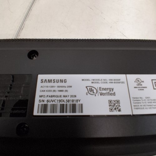 SAMSUNG 2.1CH SOUNDBAR W/DOLBY DIGITAL 5.1 AND WIRELESS SUBWOOFER - BLACK (MODEL: HW-B550F) image 7