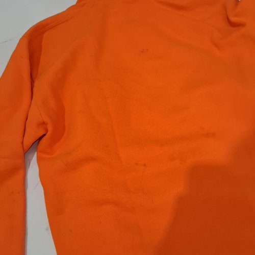 MEN'S CARHARTT LOOSE FIT MIDWEIGHT LOGO SLEEVE GRAPHIC HOODIE SWEATSHIRT - MEDIUM - ORANGE (STYLE: TS0121-M/ K121-BOG) image 2