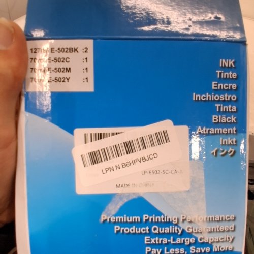 5PC PREMIUM EPSON E502 INK REFILL BOTTLES - 127ML BLACK - 70ML CYAN/MAGENTA/YELLOW image 2