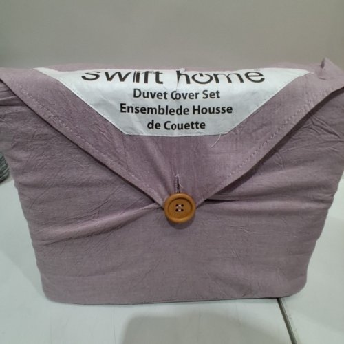 3PC SWIFT HOME 100% COTTON DUVET COVER SET - LAVENDER - KING image 4
