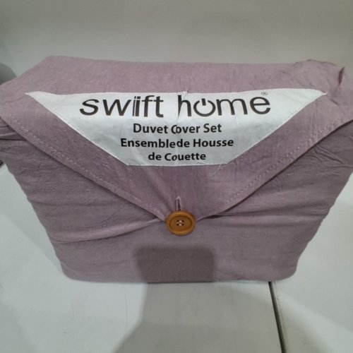3PC SWIFT HOME 100% COTTON DUVET COVER SET - LAVENDER - KING image 5