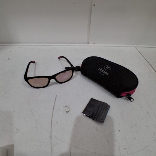 HURLEY WOMENS CARDIFF POLARIZED SUNGLASSES - BLACK / PINK image 2