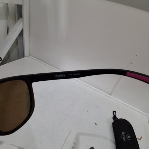 HURLEY WOMENS CARDIFF POLARIZED SUNGLASSES - BLACK / PINK image 4