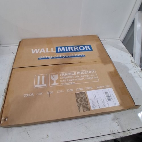 BEAUTYPEAK WAVY ROUND WALL MIRROR WITH DEEP FRAME - GOLD - 24" image 4