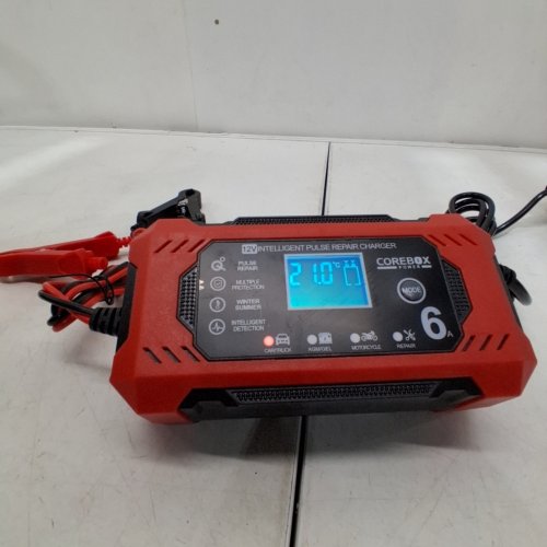 COREBOX 12V CAR BATTERY CHARGER & MAINTAINER - RED/BLACK (MODEL: H-6CS) image 2
