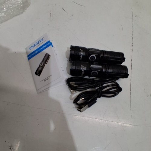 2PK UNROEVS RECHARGEABLE MAGNETIC MINI FLASHLIGHT - BLACK image 3