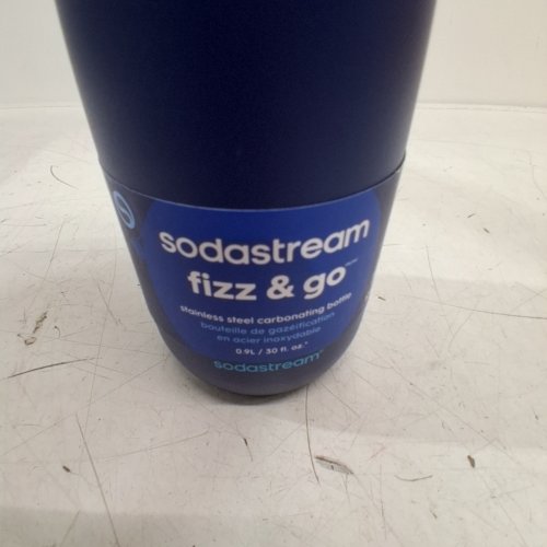 SODASTREAM FIZZ & GO COOL STAINLESS STEEL CARBONATING WATER BOTTLE -900ML - BLUE image 3