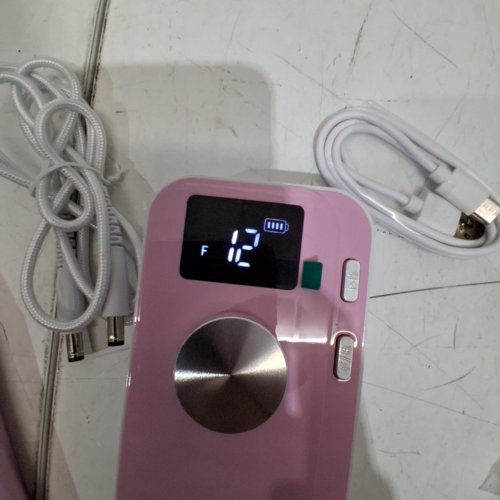 DELANIE PORTABLE NAIL DRILL FOR ACRYLIC AND GEL - 35000 RPM - PINK (MODEL: NCE-600) image 2