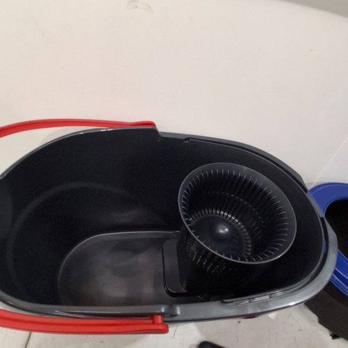 VILEDA EASYWRING RINSE CLEAN 2 TANK SPIN BUCKET SYSTEM - BLUE/RED/GREY image 3