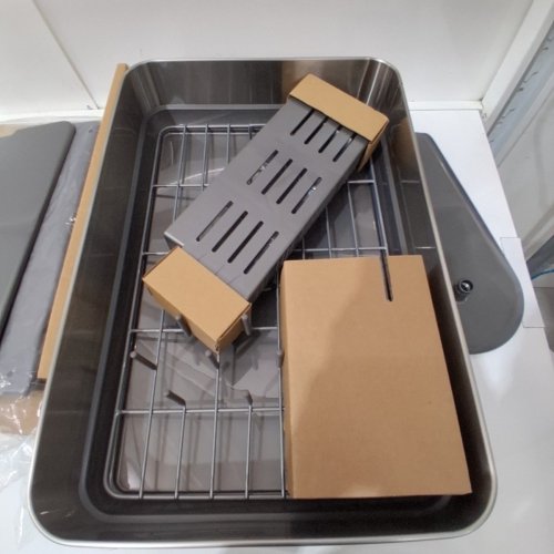 SIMPLEHUMAN COMPACT STEEL FRAME DISHRACK - 14.75" X 12" - GREY/BLACK - (MODEL: KT1184DC) image 4