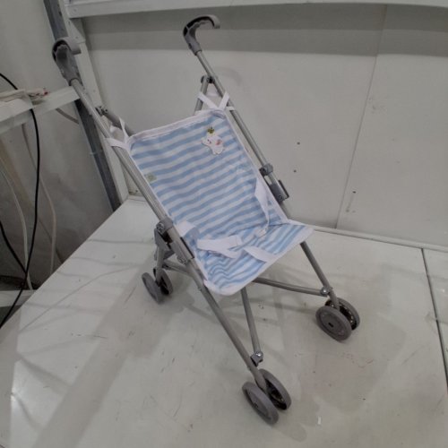 JC TOYS BERENGUER BOUTIQUE SINGLE UMBRELLA BABY DOLL STROLLER - 16" - ELEPHANT THEME BLUE - (MODEL:‎81485B) image 2