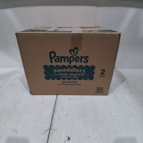 186PK PAMPERS SWADDLERS DISPOSABLE DIAPERS - SIZE 2 image 3