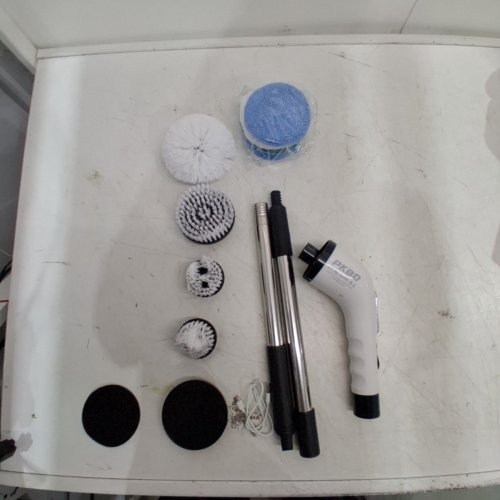 PKBD ELECTRIC SPIN SCRUBBER KIT WITH INTERCHANGEABLE HEADS - WHITE image 3
