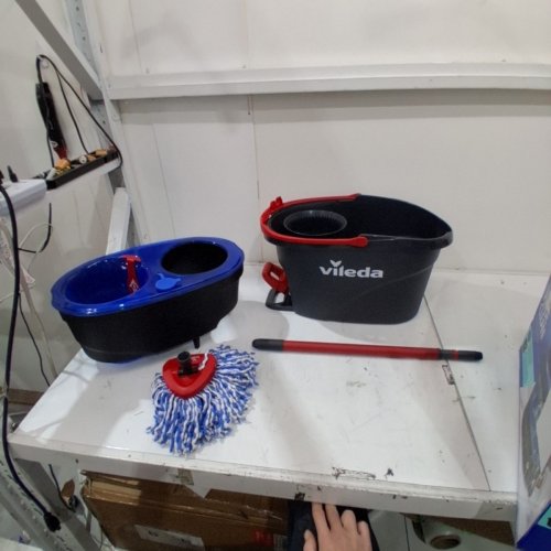 VILEDA EASYWRING RINSECLEAN SPIN MOP & BUCKET SYSTEM - GREY/BLUE (MODEL: 168467) image 2