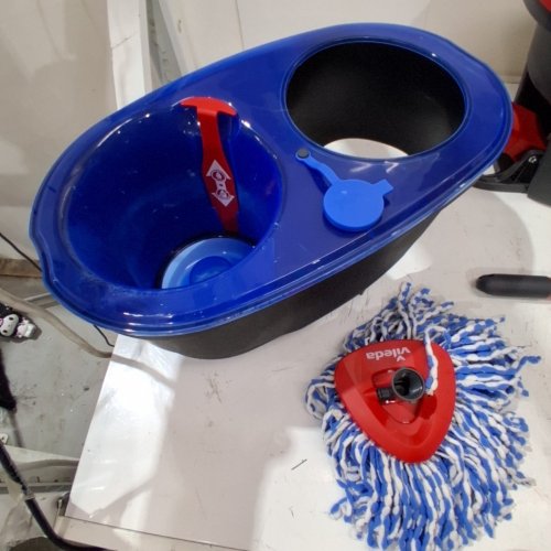 VILEDA EASYWRING RINSECLEAN SPIN MOP & BUCKET SYSTEM - GREY/BLUE (MODEL: 168467) image 3