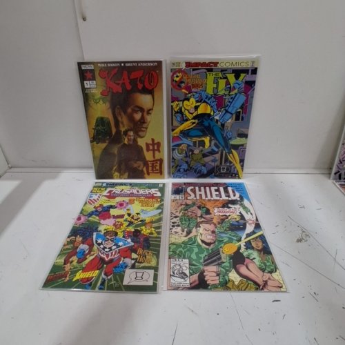4 ASSTD MARVEL, IMPACT, AND NOW COMIC BOOKS - NICK FURY AGENT OF S.H.I.E.L.D. #41, THE CRUSADERS #1, KATO #1, THE FLY #10 - VARIOUS AUTHORS image 2