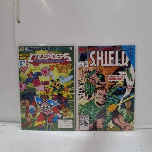 4 ASSTD MARVEL, IMPACT, AND NOW COMIC BOOKS - NICK FURY AGENT OF S.H.I.E.L.D. #41, THE CRUSADERS #1, KATO #1, THE FLY #10 - VARIOUS AUTHORS image 4